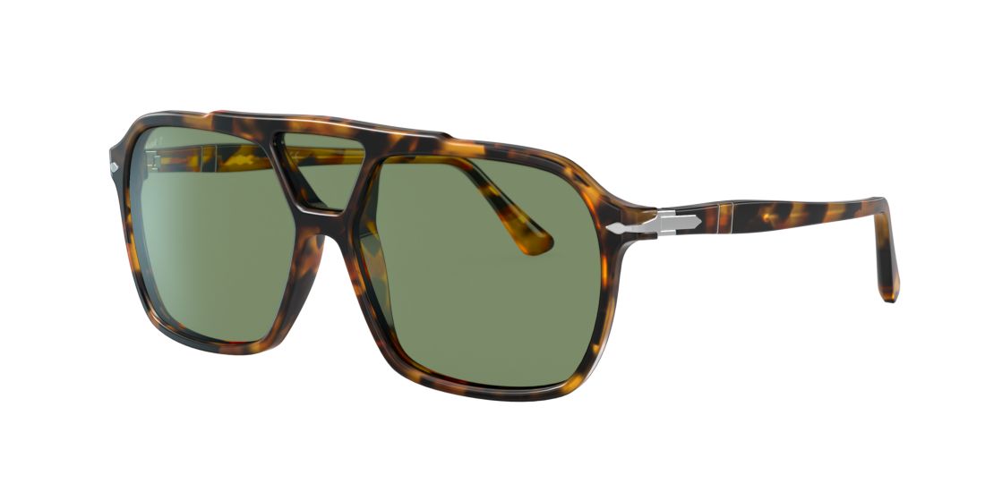 Persol Man PO3223S - Frame color: Tortoise, Lens color: Green, Size 59-14/145
