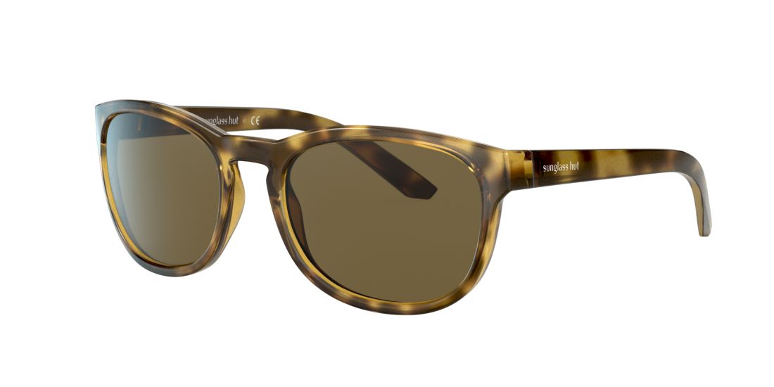 Sunglass Hut Collection Unisex HU2015 - Frame color: Tortoise, Lens color: Brown, Size 57-21/135