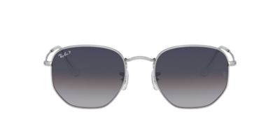ray ban hexagonal plata