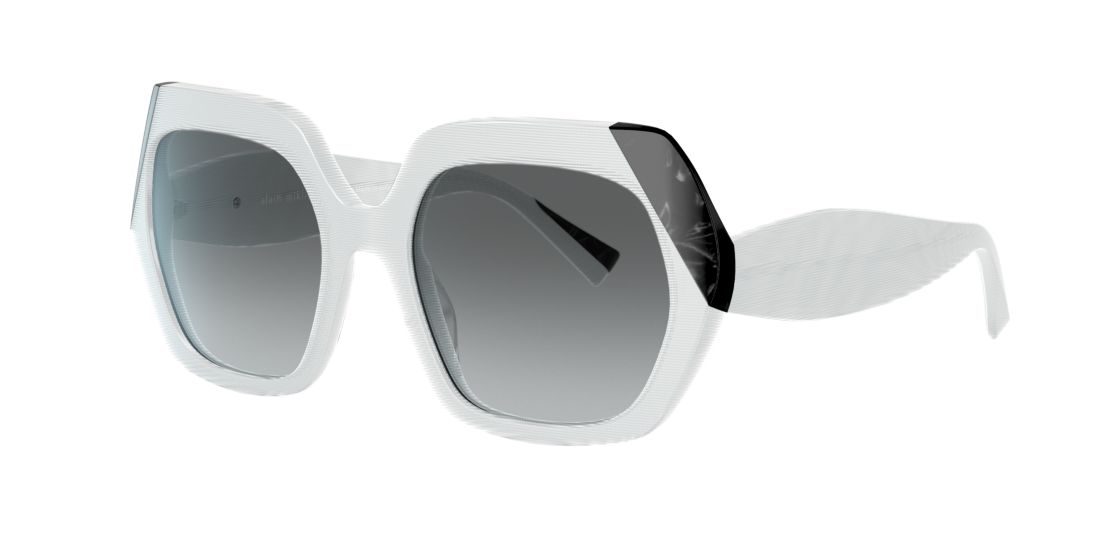 Alain Mikli Woman A05054 - Frame color: White, Lens color: Grey-Black