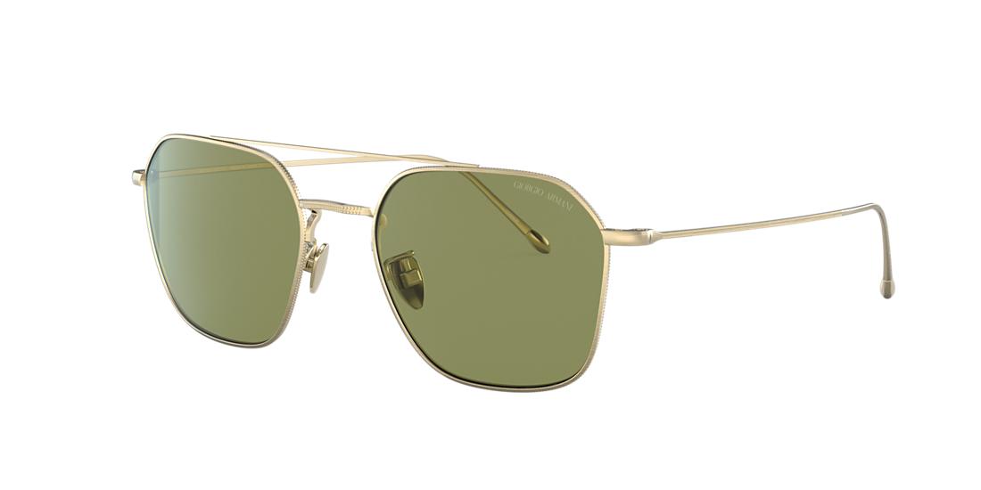 Giorgio Armani Man AR6095T - Frame color: Gold, Lens color: Green Giorgio Armani Man AR6095T - Frame color: Gold, Lens color: Green