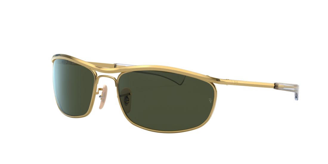 Ray Ban Unisex RB3119M OLYMPIAN I DELUXE - Frame color: Gold, Lens color: Green, Size 62-18/125