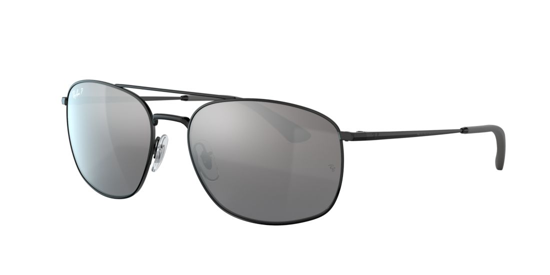 Ray Ban Man RB3654 - Frame color: Black, Lens color: Grey-Black, Size 60-18/145