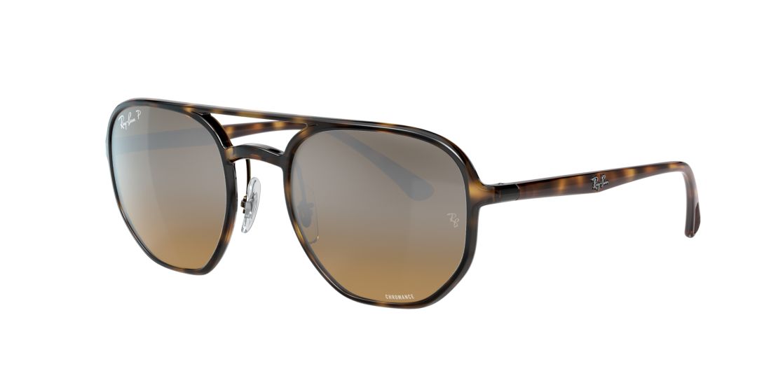 Ray Ban Unisex RB4321CH CHROMANCE - Frame color: Tortoise, Lens color: Brown Gradient Mirror, Size 53-21/140