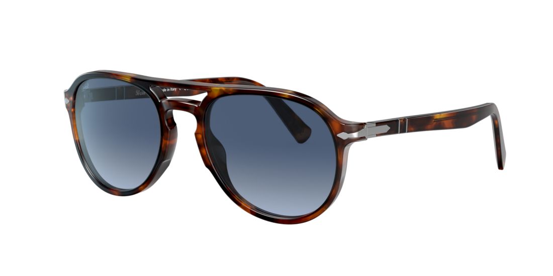 Persol Unisex PO3235S - Frame color: Tortoise, Lens color: Blue Gradient