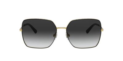 Dolce & Gabbana DG2242 Grey-Black & Gold Sunglasses | Sunglass Hut USA