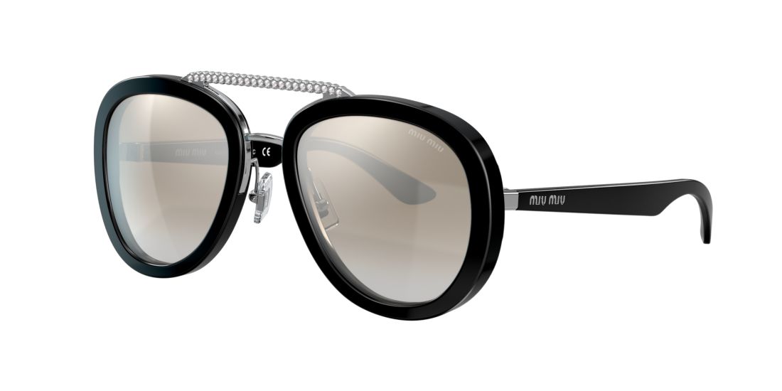 Miu Miu Woman MU 05VS - Frame color: Black, Lens color: Silver