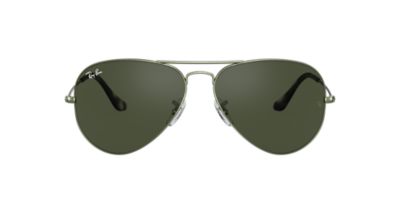 Ray-Ban RB3025 AVIATOR CLASSIC 62 Green & Green Sunglasses | Sunglass ...