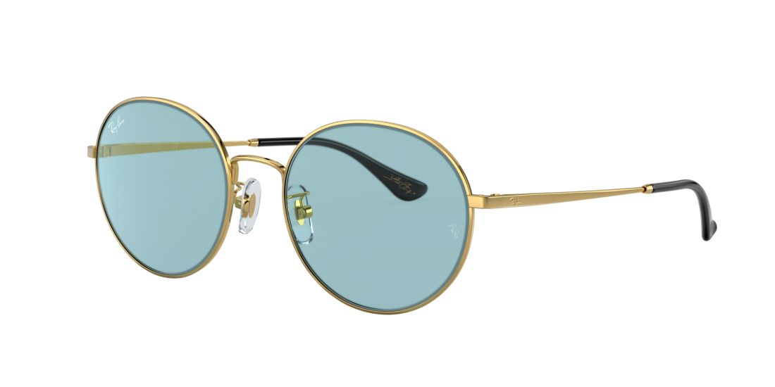 Ray Ban Unisex RB3612 TEAM WANG X RAY-BAN - Frame color: Gold, Lens color: Blue, Size 56-19/145