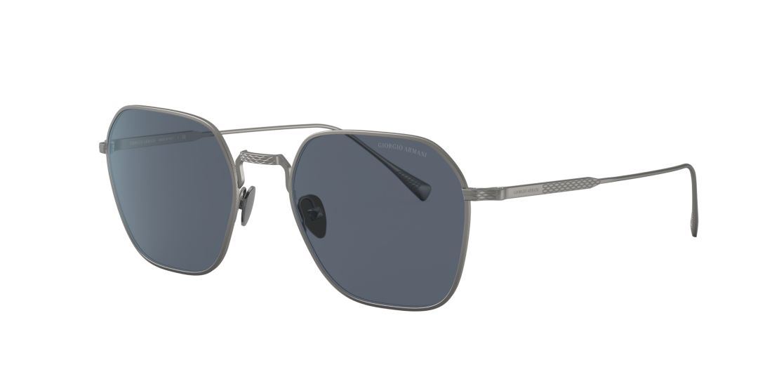 Giorgio Armani Ar6104 Matte Gunmetal Sunglasses In Grey
