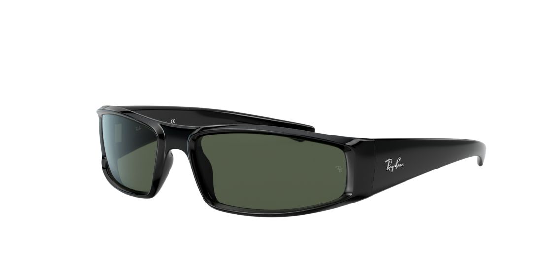 Ray Ban Rb4335 Rectangle-frame Sunglasses In Green