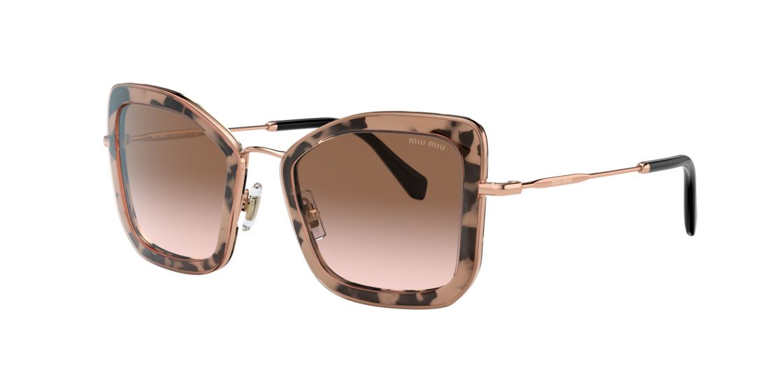 Miu Miu Mu 55vs Havana Pink Sunglasses In Brown Gradient