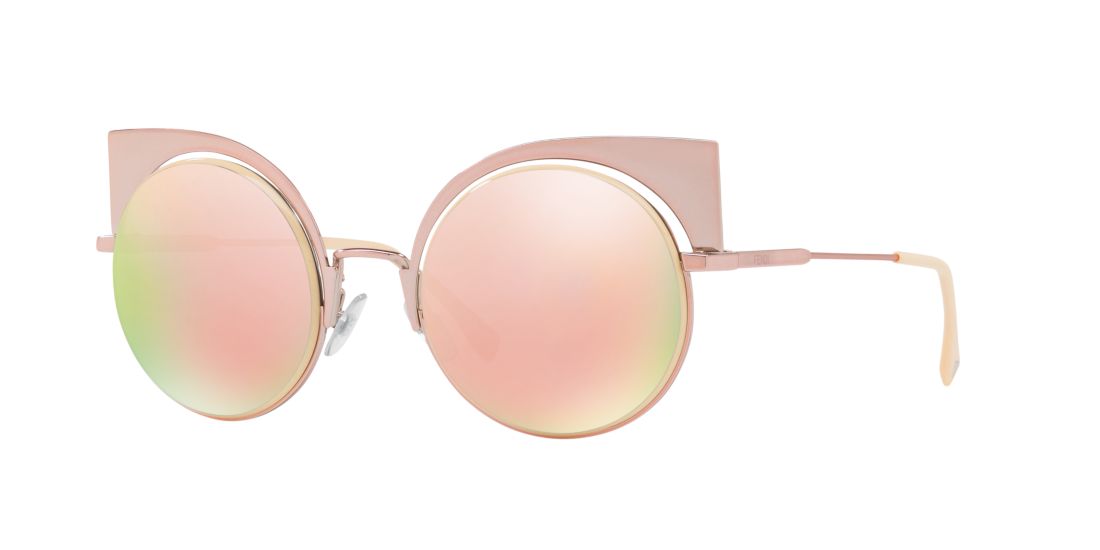 Fendi Woman FN000326 - Frame color: Pink, Lens color: Grey-Black, Size 53-22/135
