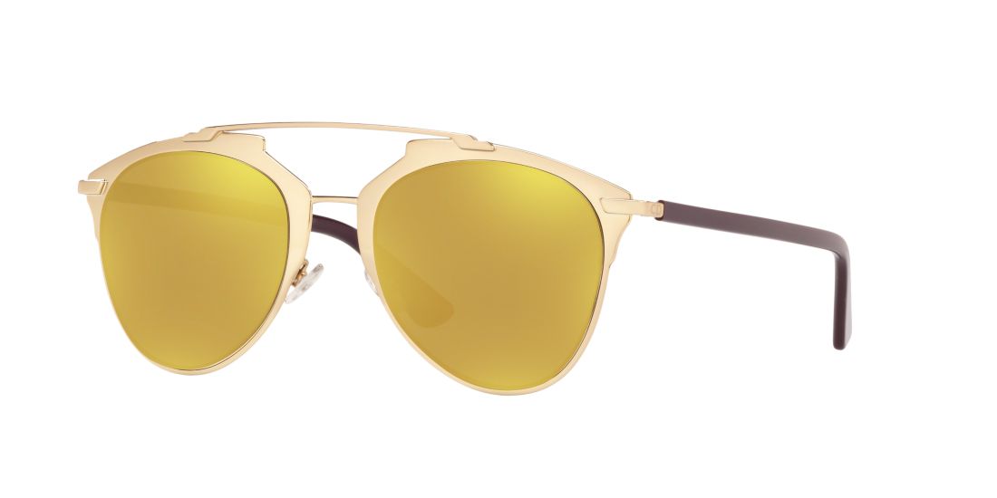 Dior Woman DIORREFLECTEDP - Frame color: Gold, Lens color: Brown, Size 52-21/140