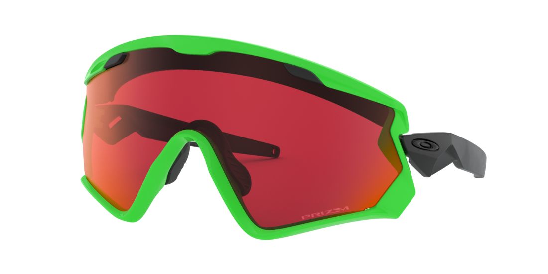 Oakley Goggles Man OO7072 Wind Jacket® 2.0 - Frame color: Green, Lens color: Red, Size 01-45/126