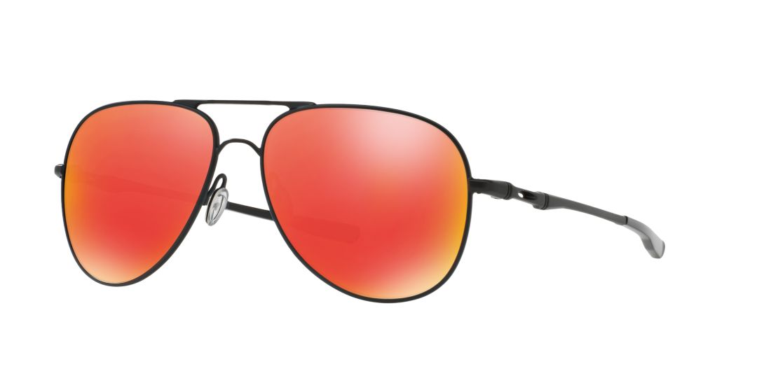 Oakley Unisex OO4119 Elmont™ - Frame color: Black, Lens color: Red, Size 60-15/141