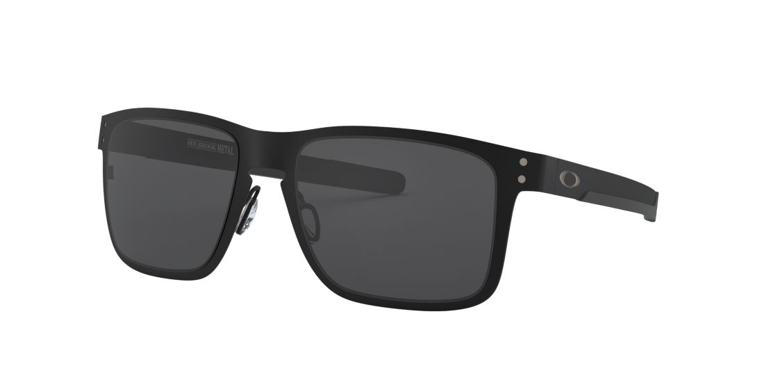 Oakley Man OO4123 Holbrook™ Metal - Frame color: Black, Lens color: Grey-Black, Size 55-18/132