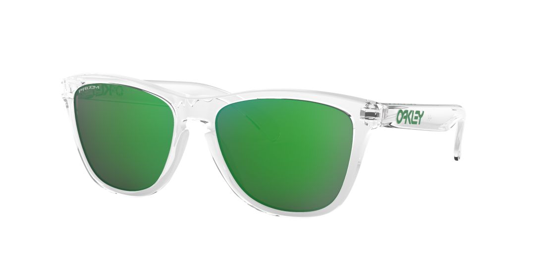 Oakley Unisex OO9013 Frogskins™ - Frame color: Transparent, Lens color: Green, Size 55-17/139