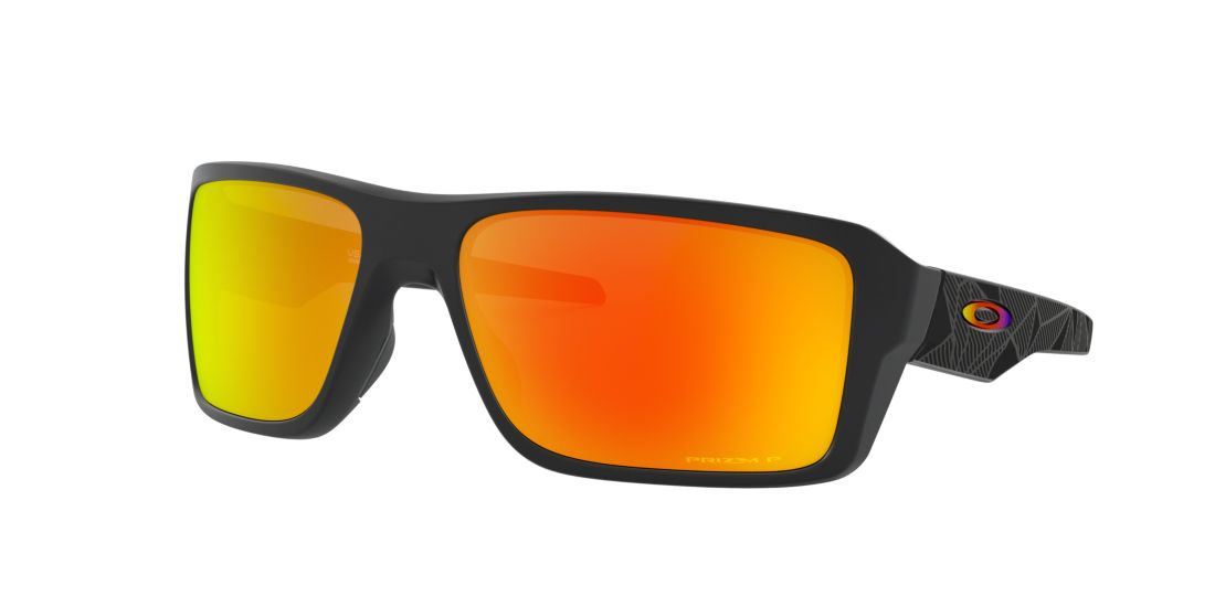 Oakley Man OO9380 Double Edge™ Prizmatic Collection - Frame color: Black, Lens color: Red, Size 66-17/128