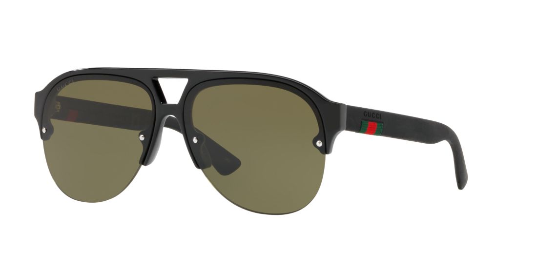 Gucci Man GG0170S - Frame color: Black, Lens color: Green, Size 59-13/145