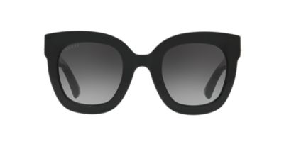 Gucci GG0208S 49 Grey-Black & Black Sunglasses | Sunglass Hut Australia