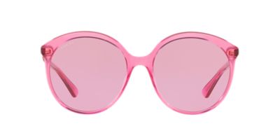 Gucci GG0257S 59 Pink & Pink Sunglasses | Sunglass Hut USA