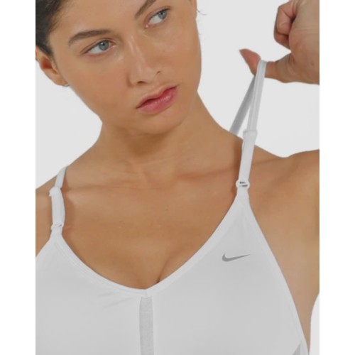 Nike Indy Strappy Non Paded Bra (as1, Alpha, x_l, Regular, Regular)  Grey/White at  Women's Clothing store