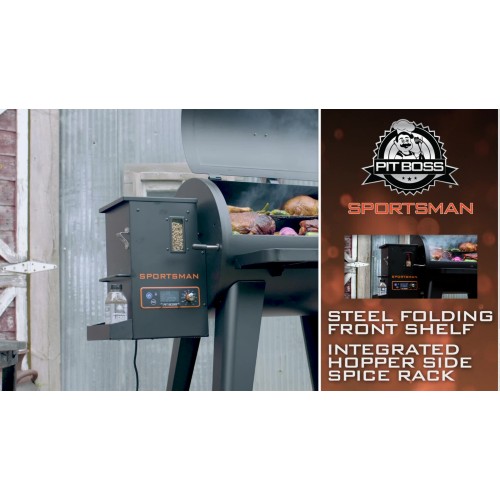 Pit Boss Sportsman Pellet Grill with Wi-Fi & Bluetooth Connectivity Black  PB0820SPW - Best Buy