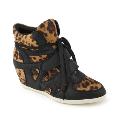 Glaze Alana-1 camouflage casual lace-up sneaker wedge