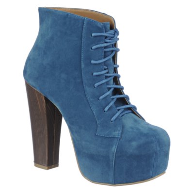 Shoe Republic LA Silla Women's Blue Platform Ankle Boot | Shiekh Shoes