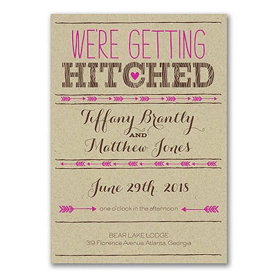 We Are Getting Hitched Wedding Invitations 2