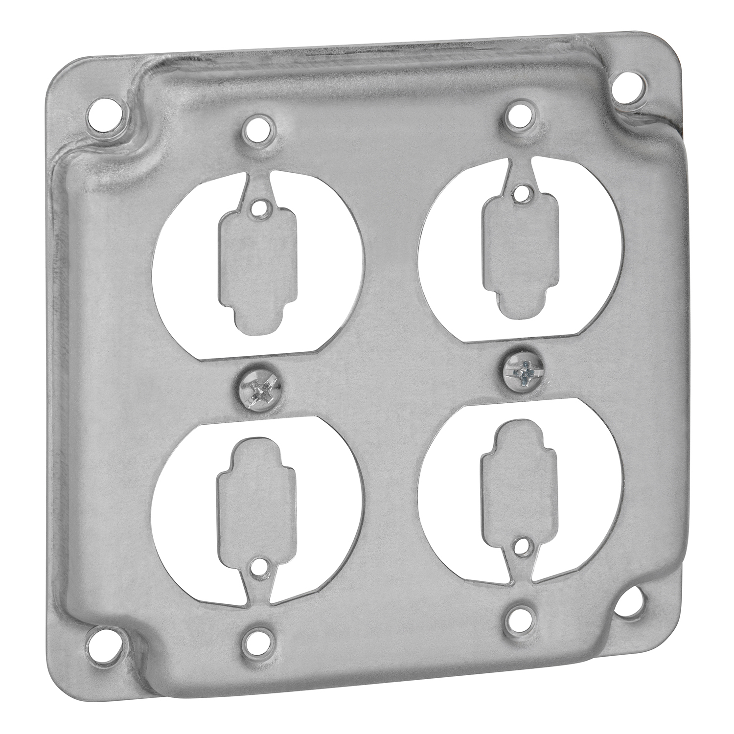 Steel City RS-8 4 Inch Square 2 Duplex Receptacles Steel Cover | Viking ...
