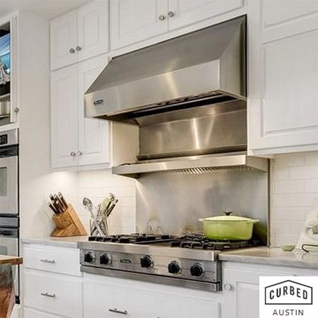 Viking Range with Stainless Steel Cooktop Backsplash