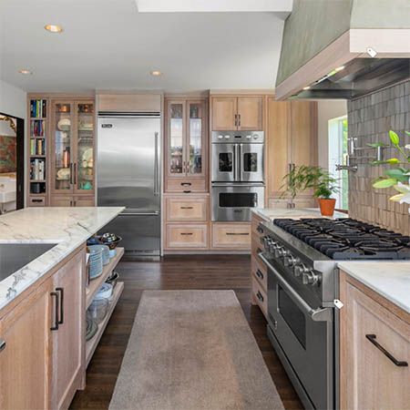 A Stucco Hood Stands Out In A Functional Seattle Kitchen 