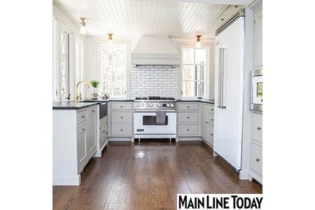 White Viking Range - Transitional - kitchen