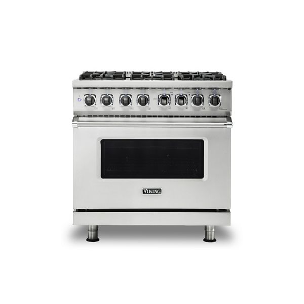VDR74826GSS Viking 48 Professional 7 Series Dual Fuel Range with 6  Elevation Burners and Griddle - Natural Gas - Stainless Steel