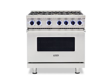 Viking VGR73614GSS 36 Inch Gas Range with Convection, ViChrome