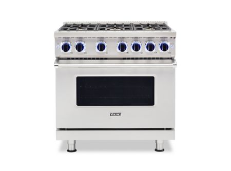 Viking Range 7 Series 35-7/8 in. Gas 4-Burner Sealed Freestanding Range in  Stainless Steel - VGR73614GSS - Ferguson