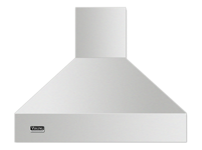 White Powder Coated Range Hood with Viking Range - Transitional