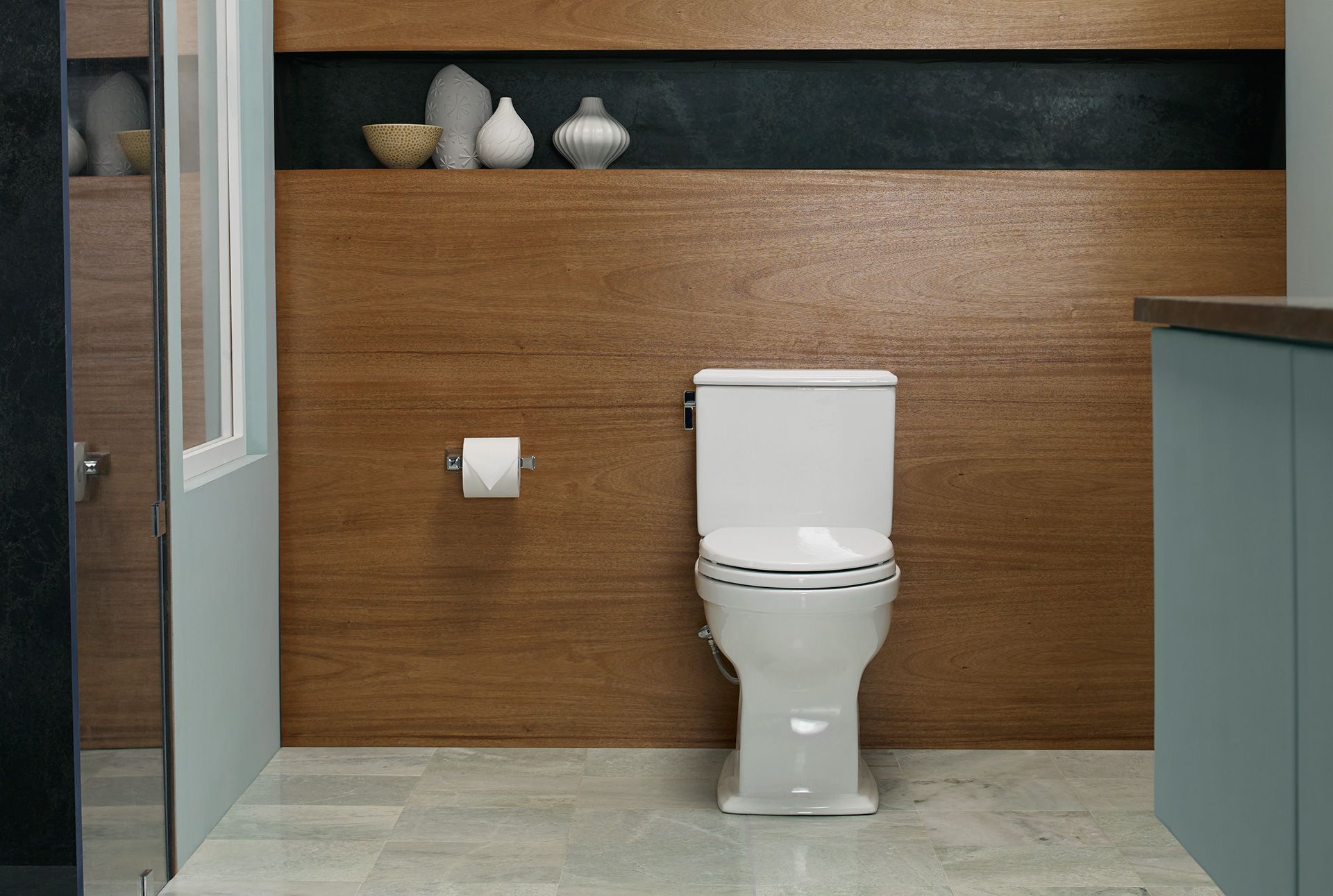 Connelly® Two-Piece Toilet 1.28 GPF & 0.9 GPF, Elongated Bowl with 
